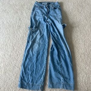American Eagle Outfitters Classic Blue Wide Leg Jeans